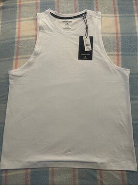 Kenneth Cole White Men's Tank Top - Crew Neck Muscle Tee